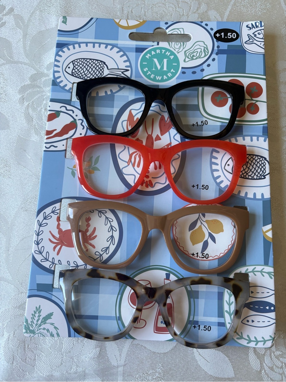 Martha Stewart DesignerReading Glasses +1.50 Multicolor New pack of Four